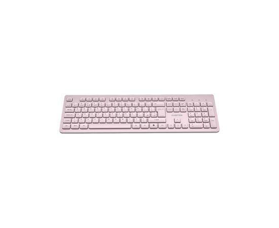Клавиатура Canyon HKB-W01 Silent Wireless UA Beige (CNS-HKBW01BG), изображение 3 Клавиатура Canyon HKB-W01 Silent Wireless UA Beige (CNS-HKBW01BG), изображение 3