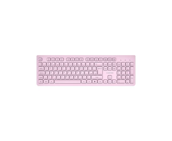 Клавиатура Canyon HKB-W01 Silent Wireless UA Pink (CNS-HKBW01P)