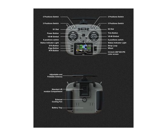 Пульт управления для дрона Jumper T15 VS-M HALL ELRS 915MHz (C10129), изображение 6 Пульт управления для дрона Jumper T15 VS-M HALL ELRS 915MHz (C10129), изображение 6