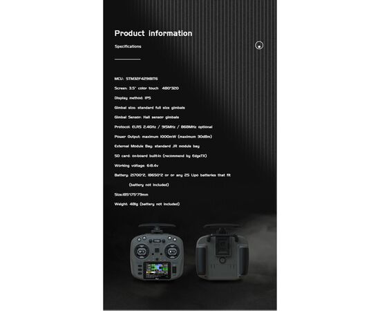 Пульт управления для дрона Jumper T15 VS-M HALL ELRS 915MHz (C10129), изображение 7 Пульт управления для дрона Jumper T15 VS-M HALL ELRS 915MHz (C10129), изображение 7