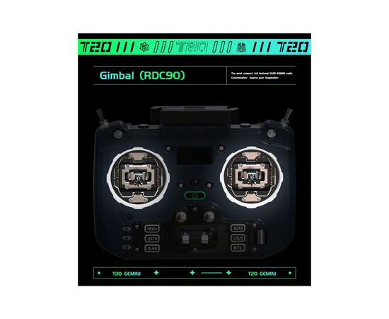 Пульт управления для дрона Jumper T20 V2 GEMINI ELRS 2.4G RDC90 (C10119), изображение 2 Пульт управления для дрона Jumper T20 V2 GEMINI ELRS 2.4G RDC90 (C10119), изображение 2