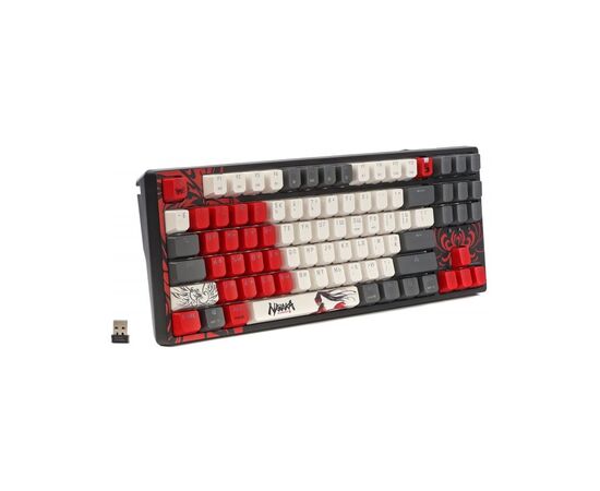 Клавиатура A4Tech Bloody WS87 Naraka Wireless/Bluetooth Black/Red (4711421001113), изображение 3 Клавиатура A4Tech Bloody WS87 Naraka Wireless/Bluetooth Black/Red (4711421001113), изображение 3