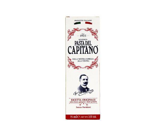 Зубная паста Pasta del Capitano Original Recipe 75 мл (8002140137105), изображение 2 Зубная паста Pasta del Capitano Original Recipe 75 мл (8002140137105), изображение 2
