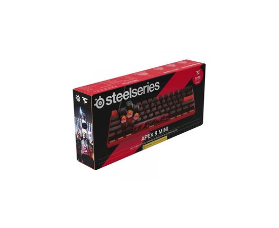 Клавиатура SteelSeries Apex 9 TKL OptiPoint Mini Faze Clan USB UA Red/Black (64853), изображение 4 Клавиатура SteelSeries Apex 9 TKL OptiPoint Mini Faze Clan USB UA Red/Black (64853), изображение 4