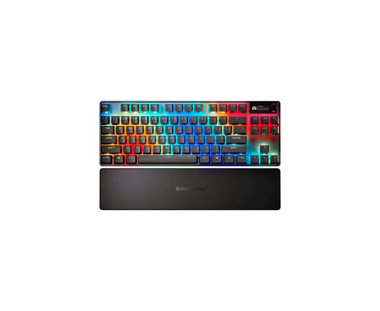 Клавиатура SteelSeries Apex Pro TKL Wireless Gen 3 UA HyperMagnetic OmniPoint 2.0 OLED UA Black (64871), изображение 3 Клавиатура SteelSeries Apex Pro TKL Wireless Gen 3 UA HyperMagnetic OmniPoint 2.0 OLED UA Black (64871), изображение 3