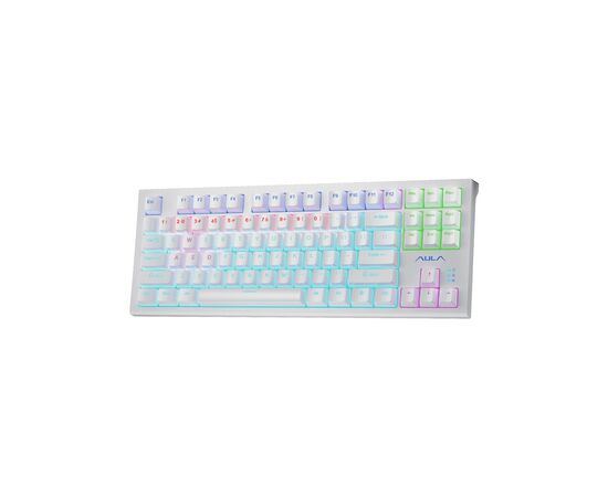 Клавиатура Aula F3032 White keycaps plus 21 Yellow keys KRGD Brown USB UA White (6948391201757), изображение 2 Клавиатура Aula F3032 White keycaps plus 21 Yellow keys KRGD Brown USB UA White (6948391201757), изображение 2