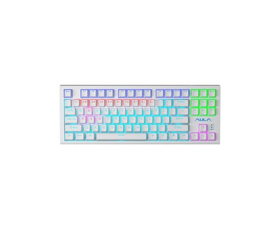 Клавиатура Aula F3032 White keycaps plus 21 Yellow keys KRGD Brown USB UA White (6948391201757)
