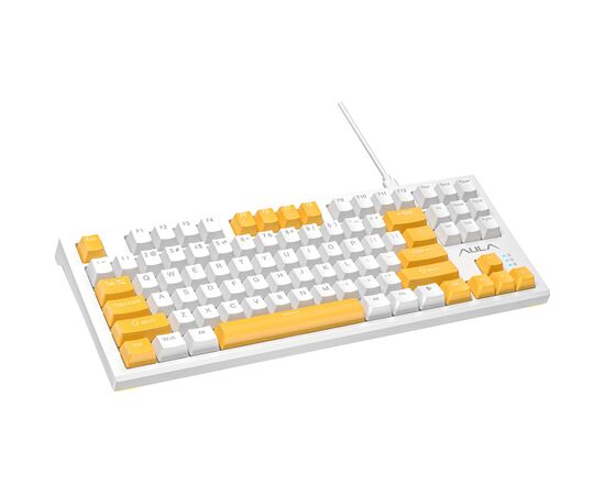 Клавиатура Aula F3032 keycaps plus 21 Yellow keys KRGD Red USB UA White (6948391204680)