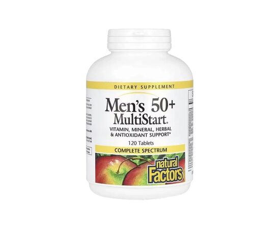 Мультивитамин Natural Factors Мультивитамины для мужчин 50+, Men''s 50+ MultiStart, 120 таблеток (NFS-01573)