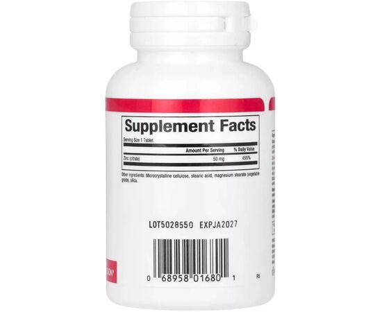 Минералы Natural Factors Цитрат Цинка, 50 мг, Zinc Citrate, 90 Таблеток (NFS-01680), изображение 2 Минералы Natural Factors Цитрат Цинка, 50 мг, Zinc Citrate, 90 Таблеток (NFS-01680), изображение 2