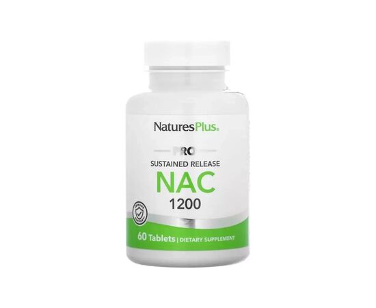 Витаминно-минеральный комплекс Natures Plus NAC N-ацетил L-цистеин замедленного высвобождения, 600 мг в (NAP-05164)