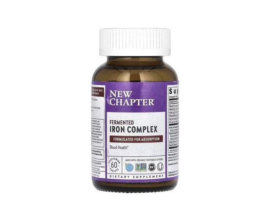 Минералы New Chapter Железо, ферментированный комплекс, Fermented Iron Complex, 60 таб (NCR-00636), изображение 3 Минералы New Chapter Железо, ферментированный комплекс, Fermented Iron Complex, 60 таб (NCR-00636), изображение 3