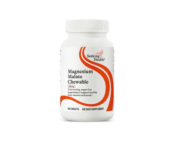 Витаминно-минеральный комплекс Seeking Health Магний малат, 100 мг, Magnesium Malate, 100 жевательных таблеток (SKH-52065)