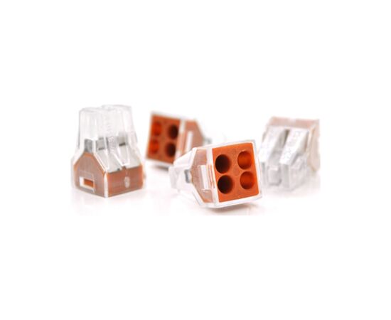 Соединитель кабеля 4-pin аналог WAGO K773-104, 50штпак Voltronic (K773-104/50)
