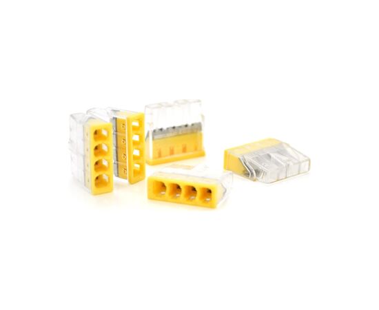 Соединитель кабеля 4-pin самозажимна аналог WAGO К773-204, 50штпак Voltronic (K204/50)