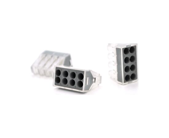 Соединитель кабеля 8-pin самозажимна аналог WAGO K773-108, 15штпак Voltronic (K773-108/15)
