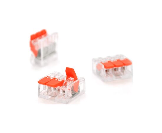 Соединитель кабеля 3-pin аналог WAGO K221-413, 15штпак Voltronic (K221-413/15)