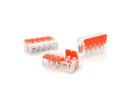 Соединитель кабеля 5-pin аналог WAGO K221-415, 15штпак Voltronic (K221-415/15)