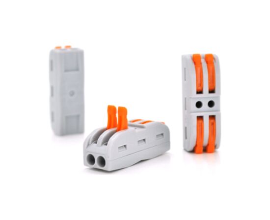 Соединитель кабеля 2-pin аналог WAGO K212, 15штпак Voltronic (K212/15)
