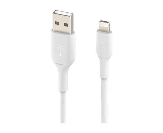 Дата кабель USB 2.0 AM to Lightning 1.0m 12W PVC (2 Pack) White Belkin (CAA001BT1MWH2PK), изображение 4 Дата кабель USB 2.0 AM to Lightning 1.0m 12W PVC (2 Pack) White Belkin (CAA001BT1MWH2PK), изображение 4