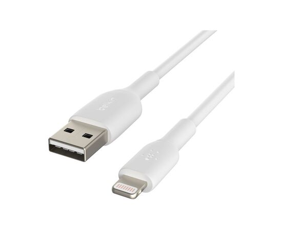 Дата кабель USB 2.0 AM to Lightning 1.0m 12W PVC (2 Pack) White Belkin (CAA001BT1MWH2PK), изображение 5 Дата кабель USB 2.0 AM to Lightning 1.0m 12W PVC (2 Pack) White Belkin (CAA001BT1MWH2PK), изображение 5