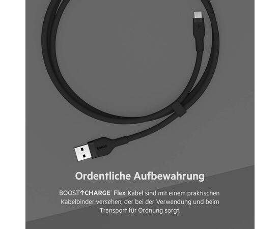 Дата кабель USB 2.0 AM to Type-C 3.0m 15W Black Belkin (CAB008BT3MBK), изображение 5 Дата кабель USB 2.0 AM to Type-C 3.0m 15W Black Belkin (CAB008BT3MBK), изображение 5