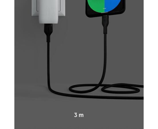 Дата кабель USB 2.0 AM to Type-C 3.0m 15W Black Belkin (CAB008BT3MBK), изображение 6 Дата кабель USB 2.0 AM to Type-C 3.0m 15W Black Belkin (CAB008BT3MBK), изображение 6