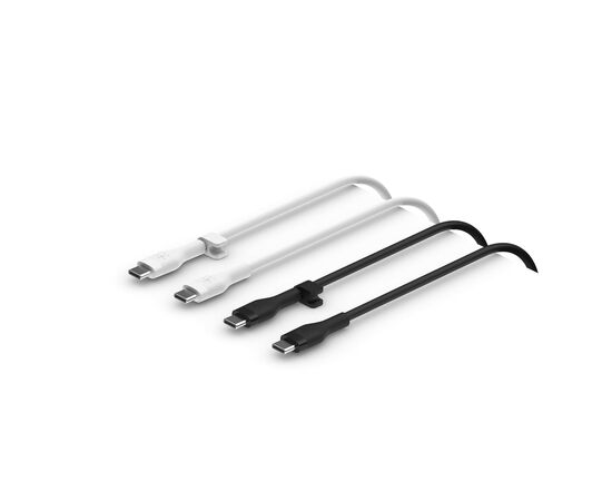 Дата кабель USB-C to USB-C 1.0m 60W (2 Pack) Black/White Belkin (CAB009BT1MBW2PK)
