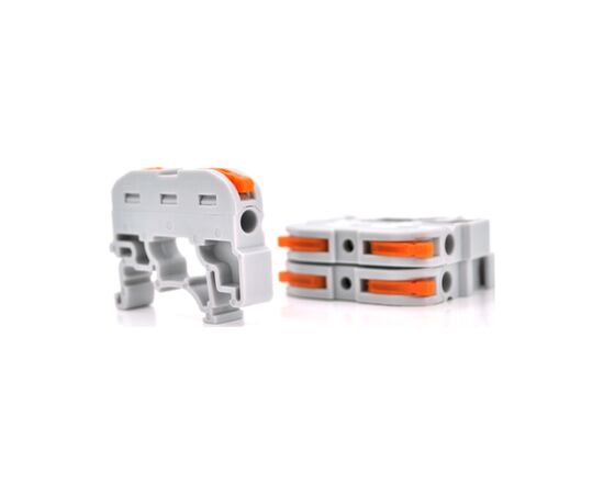 Соединитель кабеля 1-line аналог WAGO K121 на DIN-рейку, 10штпак Voltronic (PCT-121/10)