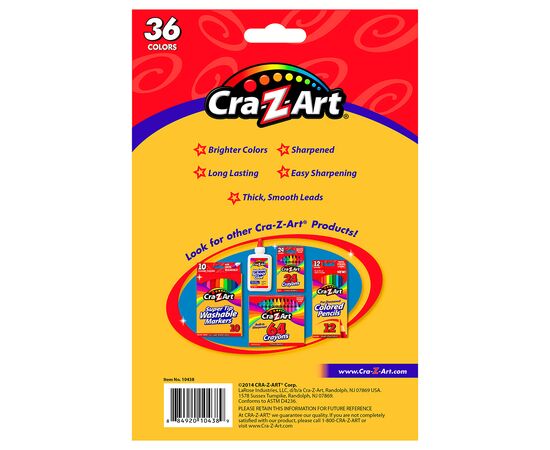 Карандаши цветные Cra-Z-Art 36 кольорів (10438CRA), изображение 11 Карандаши цветные Cra-Z-Art 36 кольорів (10438CRA), изображение 11