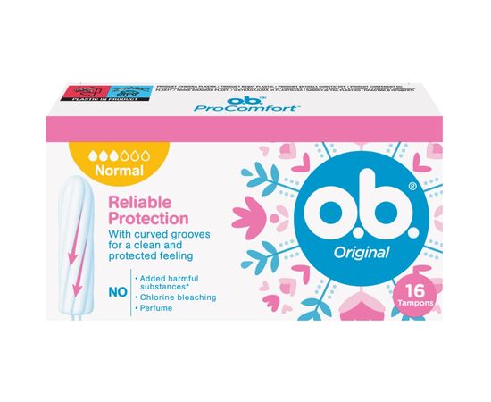 Тампони o.b. Original Normal 16 шт. (3574660089318/3574661350134)
