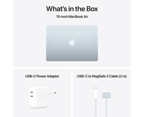 Ноутбук Apple MacBook Air 15 M4 A3241 Sky Blue (MC7D4UA/A), изображение 10 Ноутбук Apple MacBook Air 15 M4 A3241 Sky Blue (MC7D4UA/A), изображение 10
