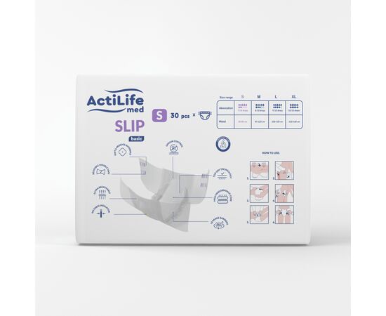 Подгузники для взрослых ActiLife Med Basic S, 30 шт (4820174981723), изображение 2 Подгузники для взрослых ActiLife Med Basic S, 30 шт (4820174981723), изображение 2