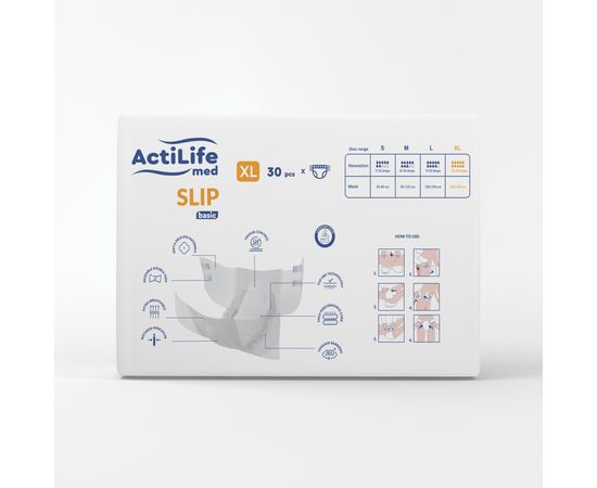 Подгузники для взрослых ActiLife Med Basic XL, 30 шт (4820174981655), изображение 2 Подгузники для взрослых ActiLife Med Basic XL, 30 шт (4820174981655), изображение 2