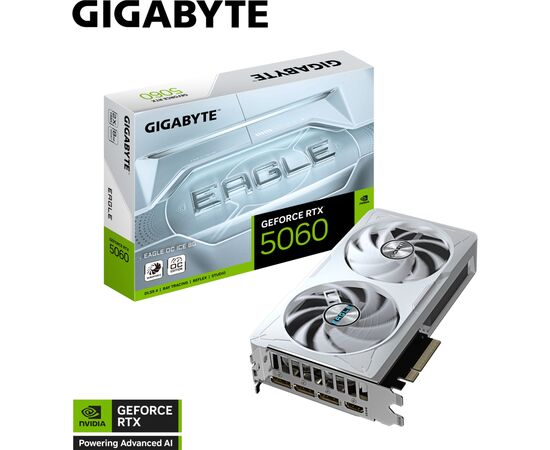 Видеокарта GIGABYTE GeForce RTX5060 8Gb EAGLE OC ICE (GV-N5060EAGLEOC ICE-8GD), изображение 11 Видеокарта GIGABYTE GeForce RTX5060 8Gb EAGLE OC ICE (GV-N5060EAGLEOC ICE-8GD), изображение 11