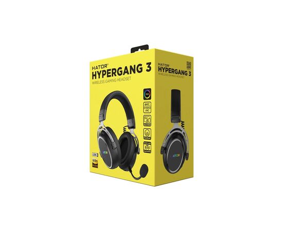 Наушники Hator Hypergang 3 Wireless Black (ESH55), изображение 8 Наушники Hator Hypergang 3 Wireless Black (ESH55), изображение 8