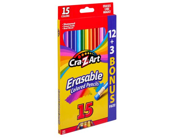 Карандаши цветные Cra-Z-Art з гумкою, 15 кольорів (10459CRA), изображение 6