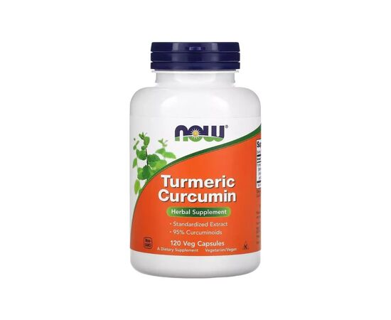 Трави Now Foods Куркума та куркумін, 665 мг, Turmeric Curcumin, 120 вегетаріанських (NOW-04639)
