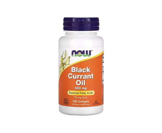 Трави Now Foods Олія чорної смородини, 500 мг, Black Currant Oil, 100 гелевих кап (NOW-01715)