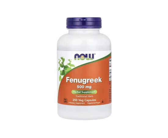 Травы Now Foods Пажитник, 500 мг, Fenugreek, 250 вегетарианских капсул (NOW-04678)