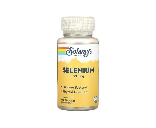 Минералы Solaray Селен, 50 мкг, Selenium, 100 капсул (SOR-04680)