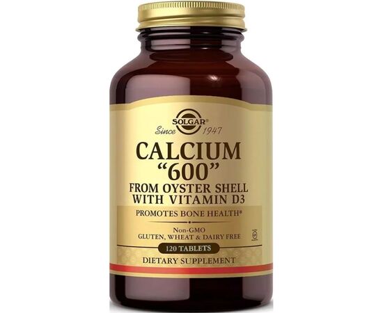 Мінерали Solgar Кальцій з черепашки устриці з вітаміном D3, 600 мг, Calcium from O (SOL00416)