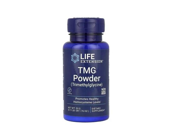 Витаминно-минеральный комплекс Source Naturals Триметилглицин, ТМГ, 500 мг, TMG Powder (Trimethylglycine), Life Extension, 50 г (LEX-34905)