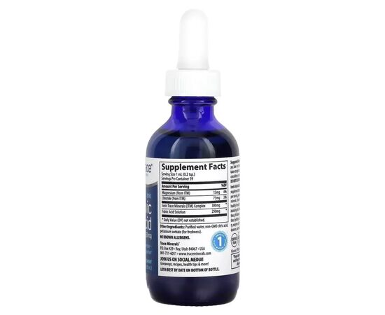 Минералы Trace Фульвовая Кислота Ионная, 250 мг, Ionic Fulvic Acid, Trace Minerals, 59 мл (TMR-00311), изображение 2 Минералы Trace Фульвовая Кислота Ионная, 250 мг, Ionic Fulvic Acid, Trace Minerals, 59 мл (TMR-00311), изображение 2