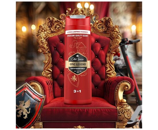 Гель для душа Old Spice Epic Legend 400 мл (8700216611046), изображение 8 Гель для душа Old Spice Epic Legend 400 мл (8700216611046), изображение 8