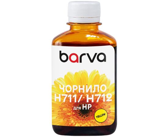 Чернила Barva HP 711/712 180ml Y, water-soluble (H711-860)