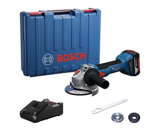 Шлифовальная машина Bosch GWS 18V-8 125мм, 18В, 1x4Ah, 0-11000об/мин, 1.6кг, кейс (0.601.9N9.021)