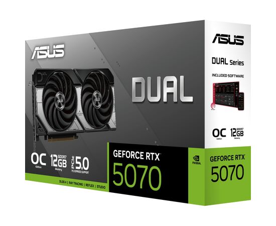 Видеокарта ASUS GeForce RTX5070 12Gb DUAL OC (DUAL-RTX5070-O12G), изображение 7 Видеокарта ASUS GeForce RTX5070 12Gb DUAL OC (DUAL-RTX5070-O12G), изображение 7