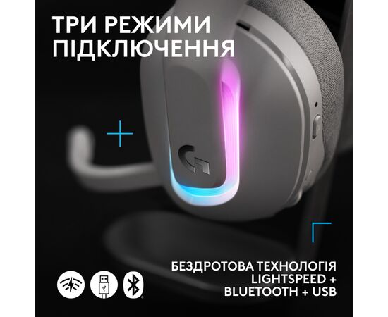 Наушники Logitech G522 Lightspeed Wireless Gaming Headset White (981-001550), изображение 7 Наушники Logitech G522 Lightspeed Wireless Gaming Headset White (981-001550), изображение 7