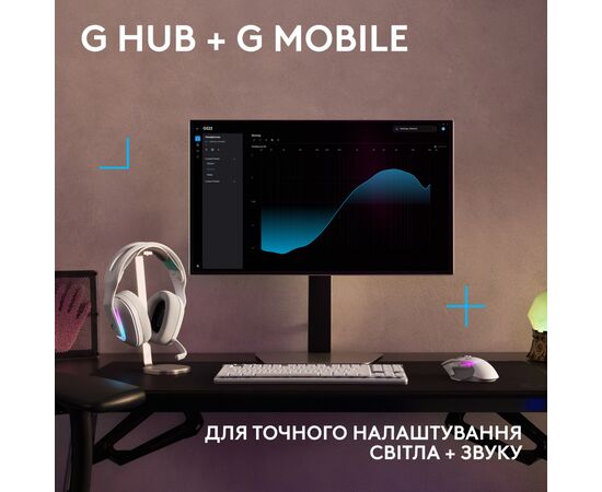 Наушники Logitech G522 Lightspeed Wireless Gaming Headset White (981-001550), изображение 9 Наушники Logitech G522 Lightspeed Wireless Gaming Headset White (981-001550), изображение 9